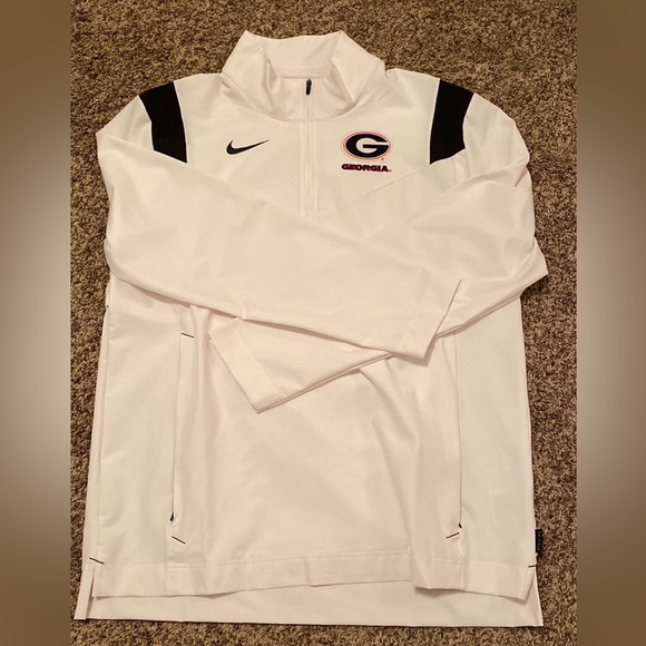 Nike Georgia Bulldogs Sideline Coaches Jacket Large White - Picture 2 of 3